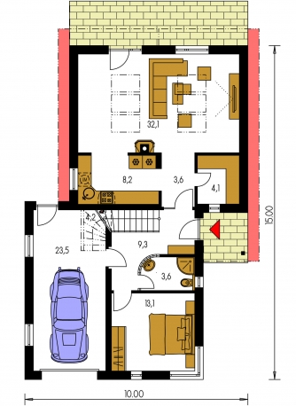 Grundriss des Erdgeschosses - TREND 284